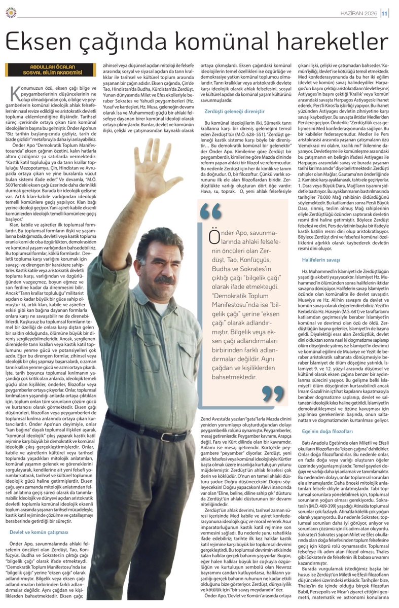 memdanifan's tweet photo. Mesela kominal gazetesindeki şu yazıyı Türkiye’de Apocu hareket dışında yazabilecek birikim ne Marxistlerde var ne de kendine Kürt milliyetçisi falan diyen tiplemelerde https://t.co/q3brfTQwTQ