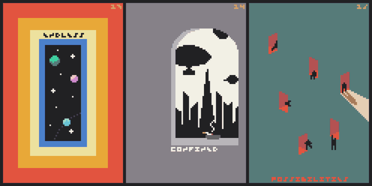 SeeOneGames's tweet photo. Set 05/retro-futurism
Halfway through the series
#pixelart #pixelartist #retrofuturism https://t.co/6HkyJiHvmR