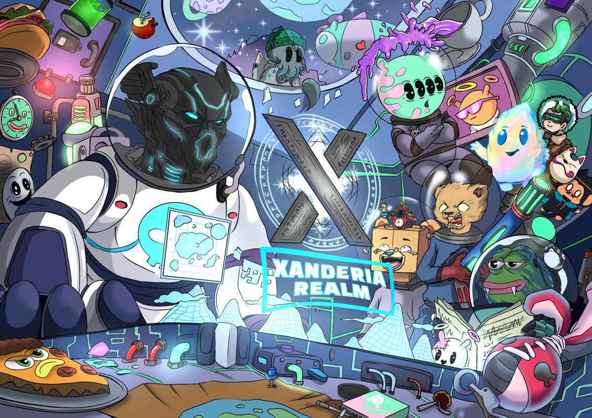 metavermanche's tweet photo. Woke up to an awesome piece created for me by @MIDE_MIC.

Love the way he brought together a variety of collectibles, including my @Xanderia_realm @rockbottomnfts @quirkiesnft @kabuxyz @ChimpersHQ and some others

It's always special seeing someone put their own creative spin on the space.

Truly appreciate this. 

Give him a follow and show some love on this work. 🫡