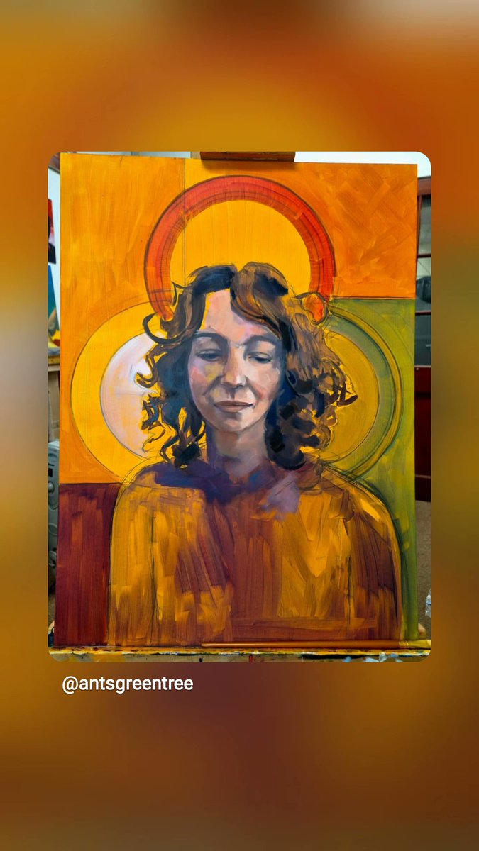 antsgreentree's tweet photo. A little more work in progress on this oil painting today. Still at a rough painterly stage at present while I work out certain approaches on this one.
#paint #wip #art #portrait #oils https://t.co/0zR81srvb7