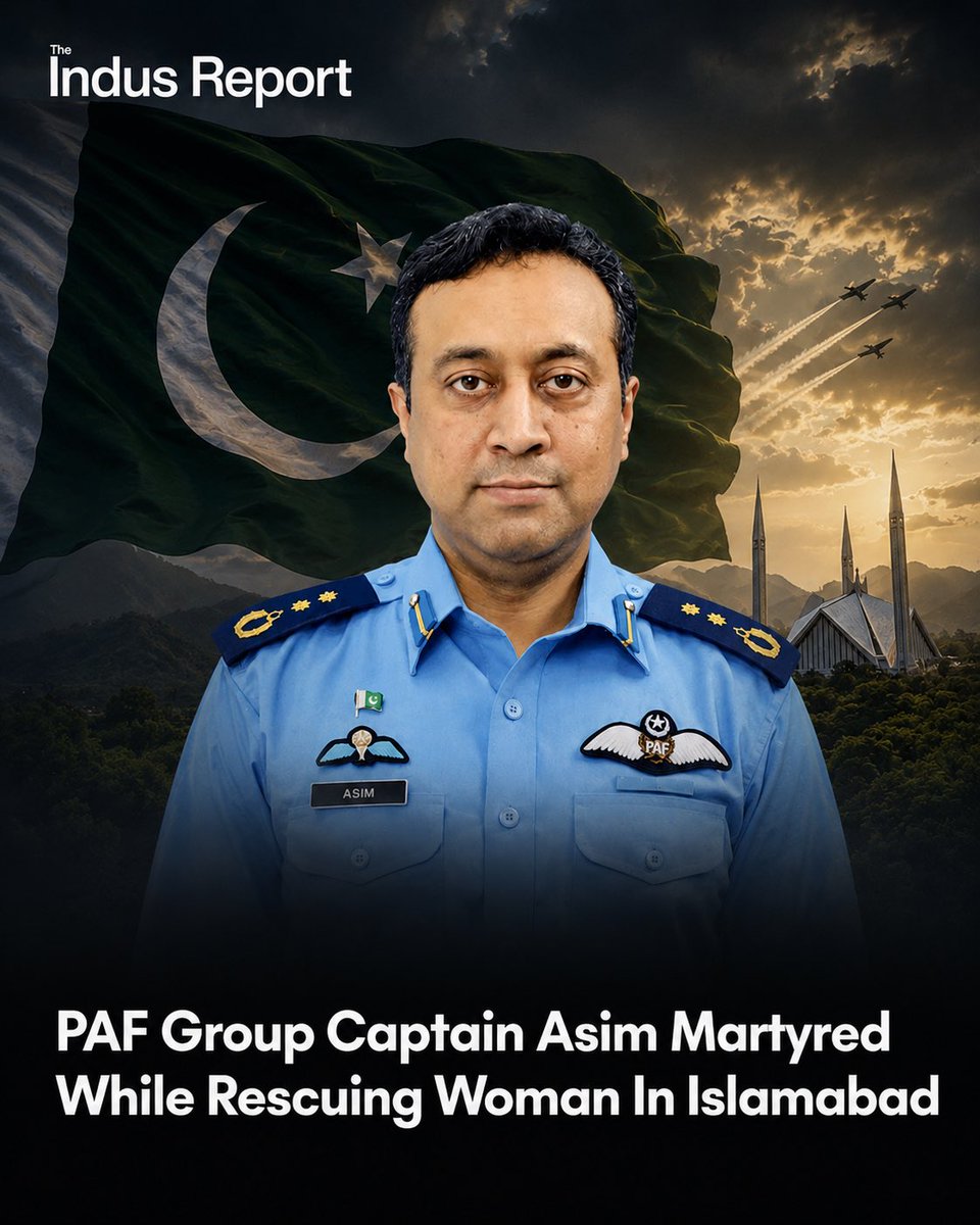 TheIndusReport1's tweet photo. Pakistan Air Force (PAF) officer, Group Captain Asim Tariq, embraced martyrdom after he was shot while trying to rescue a woman from an alleged assault by an armed man near Shaheen Chowk on Ninth Avenue in the federal capital. https://t.co/J8Znp2dqoL