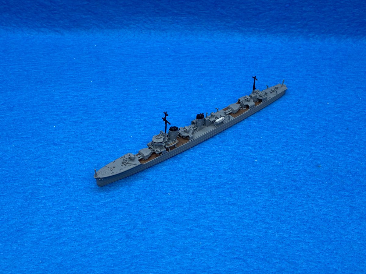 199406M's tweet photo. #積みプラ崩し大会2026夏 #完成 #2個目
ヤマシタホビー　1/700　日本海軍駆逐艦皐月　完成しました。久しぶりの日艦。大戦中期ながらも初期からそこまで姿が大きく変わっていないのがポイントですね。 https://t.co/KEOWp1izhy