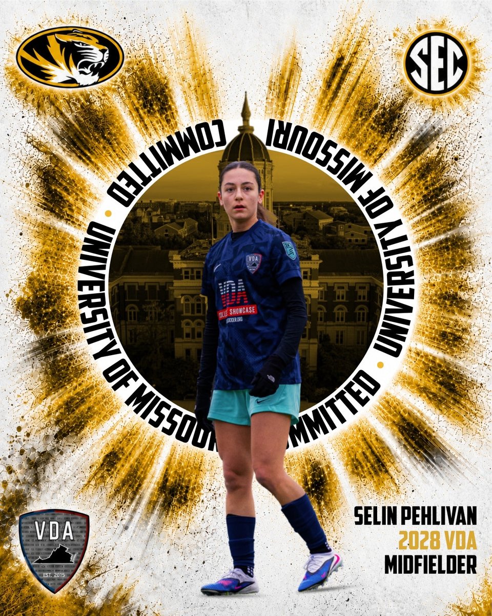 vdasoccer's tweet photo. COMMITTED. 👊🏼

Congratulations to 2010G VDA standout Selin Pehlivan on committing to continue her academic and athletic career at University of Missouri! 👏🏼⚽

#LetsGoVDA https://t.co/WNvVVbJ7Ux