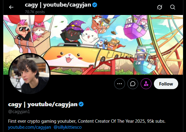 kaisen_ker's tweet photo. Best rug promoter in web3 @cagyjan1 

Kuroro beast
Plotz
Pudgy world
Nyan heroes
Hytopia
77-bit
Pixel Heroes
Rumble kong
Forgotten Runes
Embersword
Avarik saga
Nucyber

and alot alot more

Whatever this dude promote, RUGS. 

- Botted followers
- Botted viewers
- Paid actors https://t.co/TgbaaSZJdU