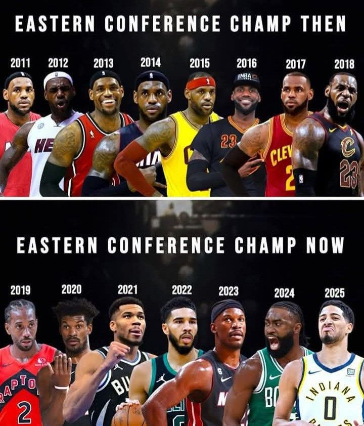 FastbreakHoops5's tweet photo. LeBron OWNED the East for 8 years straight 👑 https://t.co/BUlTM9cKn8