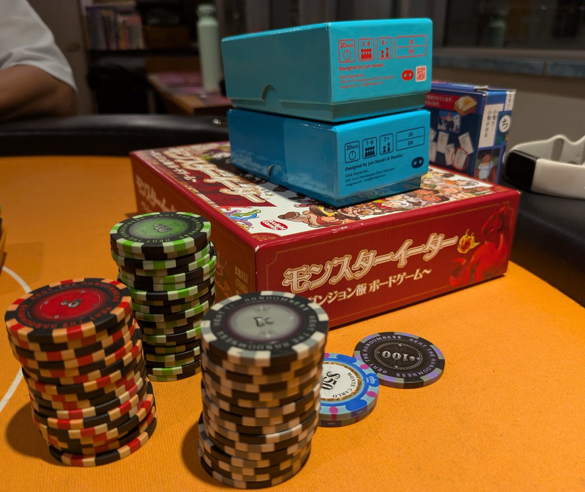 shipigame's tweet photo. コードネーム
ティアキング
モンスターイーター
いかだの5人
小早川
テキサスホールデム
はじめましてのゲームができるのはやはり楽しい！ https://t.co/5ugnrxqN0F