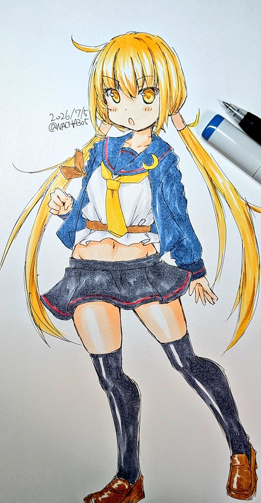 NACHA305's tweet photo. 皐月。
#艦これ #皐月
#艦これ版深夜の真剣お絵描き60分一本勝負
#艦これ版真剣お絵描き60分一本勝負_20260705 https://t.co/G6ICdofyrT