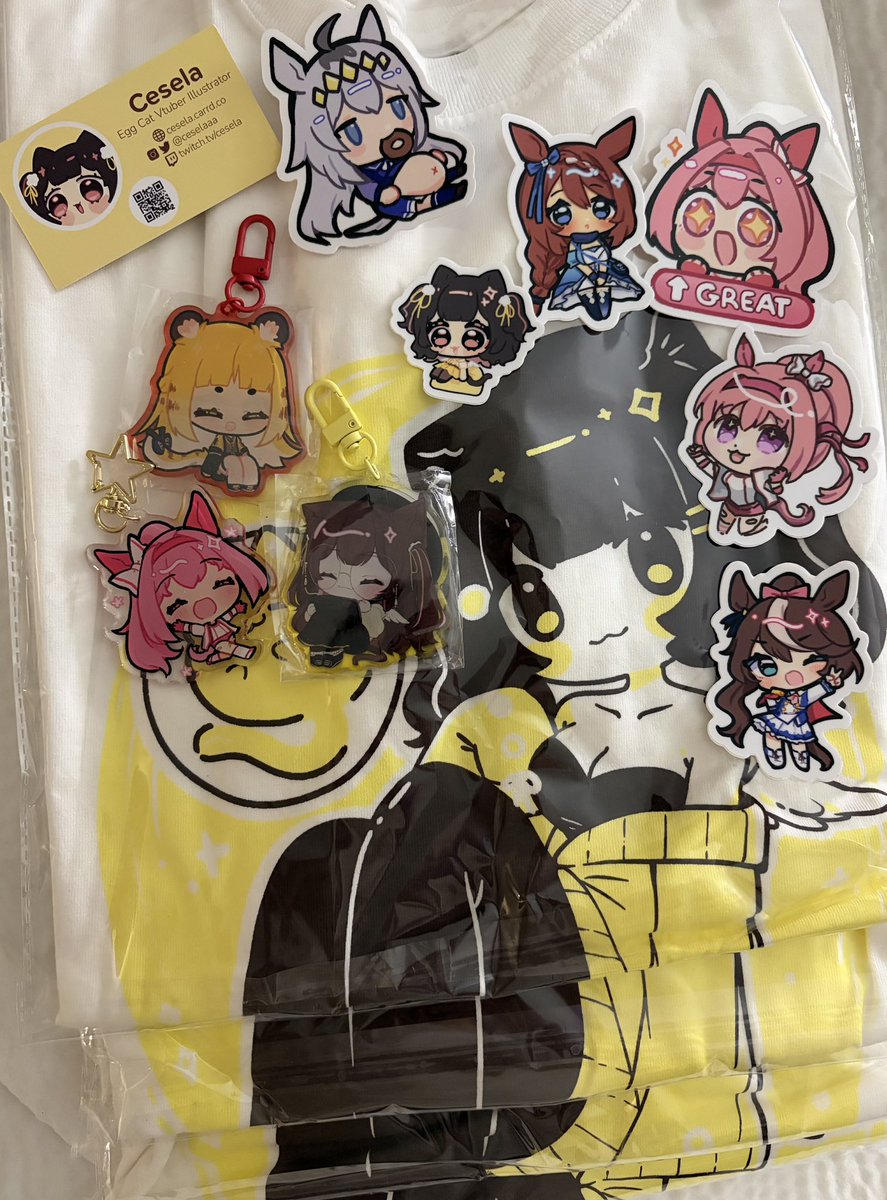 ThatK1tt3n's tweet photo. Thank you @ceselaaa for all the awesome merch! It was great seeing you, and hope you have safe travels back home + offkai! https://t.co/Tbwz1gGExZ