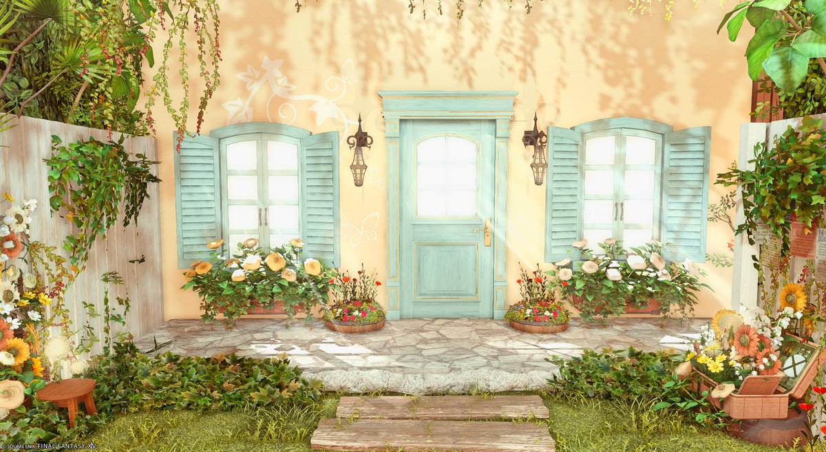 kaya_elsie's tweet photo. 改装完了しました！
---------------------------------------
「 夏の隠れ家の庭 」 
🏠Gaia Ridill LavenderBeds 11-17 
📷#KayanaHousing
---------------------------------------
両サイドに撮影場所を追加しました🌻
人物ありのサンプルはリプ欄に↓↓

#FF14Housing #FF14ハウジング https://t.co/0mLzRaugdS