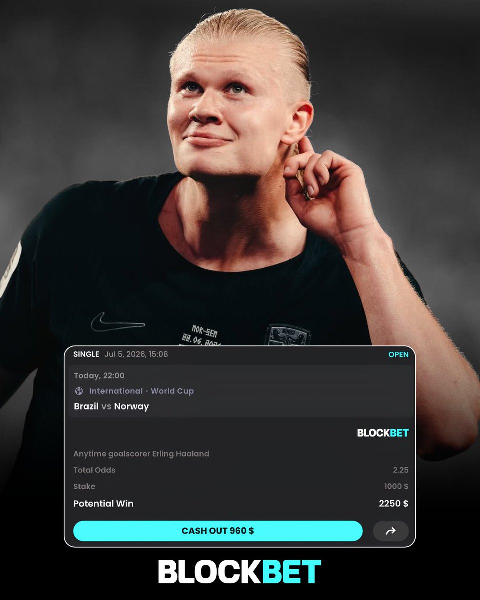 BlockBetGG's tweet photo. Drop your Solana wallet address...

If Haaland scores at anytime in 90 mins vs Brazil, we'll drop one account at random $50. 💵

Must 🩵 + 🔄 to enter. Good luck. 🤝 https://t.co/Ct3sxyBYPf