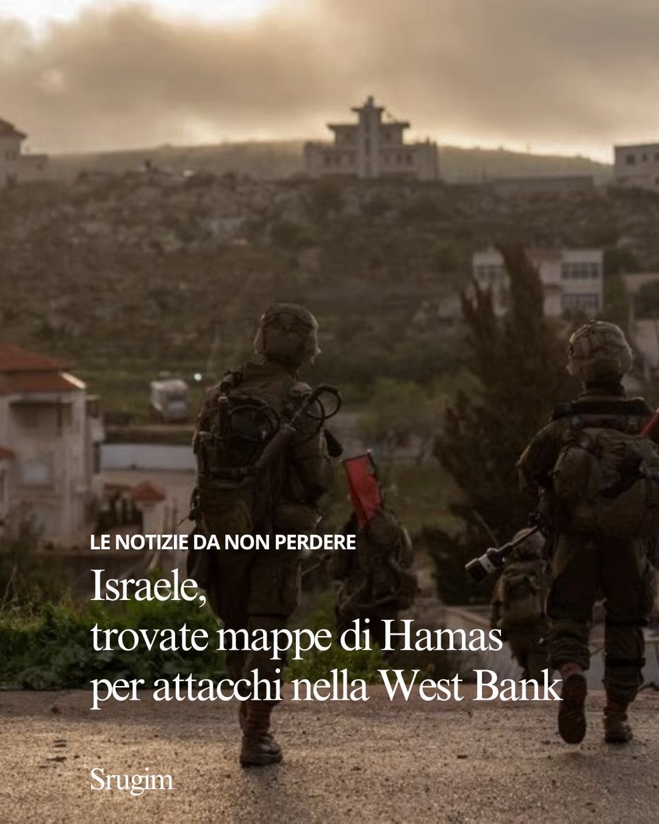 Maumol's tweet photo. Nuovi sviluppi in Giudea e Samaria: secondo un alto ufficiale delle IDF sarebbero stati scoperti piani di incursione di Hamas contro diverse comunità, mentre le autorità israeliane rafforzano le misure di sicurezza nell’area. https://t.co/5AGhnaeFAk

#israele #hamas #westbank https://t.co/cWct48I2M0