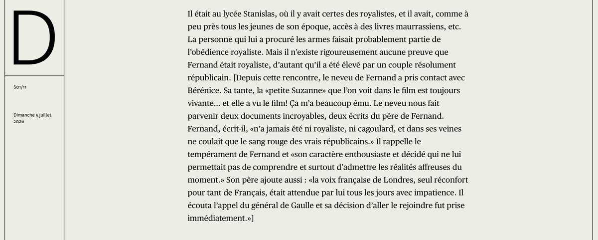 GillesGressani's tweet photo. Cet entretien continent une révélation assez sublime.

La famille Bonnier de La Chapelle vient d'ouvrir ses archives à Antonin Baudry.

Son père écrit:

«[Fernand] n’a jamais été ni royaliste, ni cagoulard, et dans ses veines ne coulait que le sang rouge des vrais républicains.» https://t.co/OWdUvwaIob