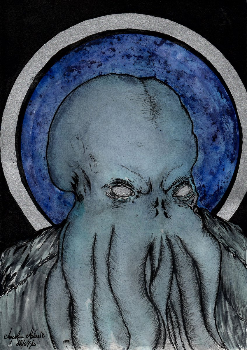 Angelica_Rev's tweet photo. @ShinRaHitokiri Did someone say Cryptids? I specialise in gothic art and would LOVE to hear about your friend's requests. I specialize in traditional ink &amp; watercolor illustrations with a gothic and dark fantasy aesthetic. You can see examples on my profile, but I'll leave some here too! https://t.co/ymUG4Bv5lv