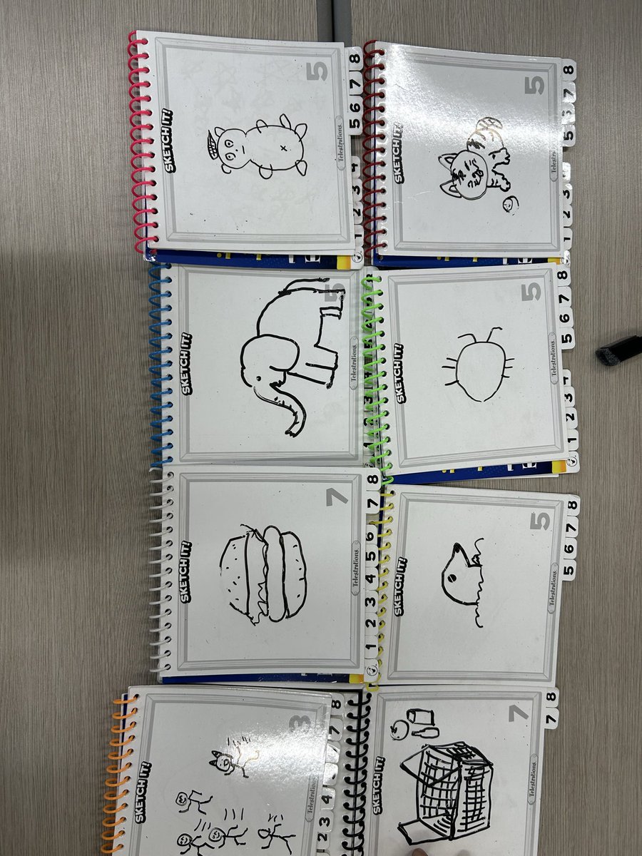 ikappaboardgame's tweet photo. 杉並親子ゲーム会に参加してきました。
初めましてでしたが、とっても楽しく遊べました。
ありがとうございました！
テレストレーションがすごく気に入ったようです。なかなか大人数で遊べないので、貴重な機会でした。
ハイパーロボットは、私は苦手でしたが、2人とも夢中でした。 https://t.co/UcygRNnyYL