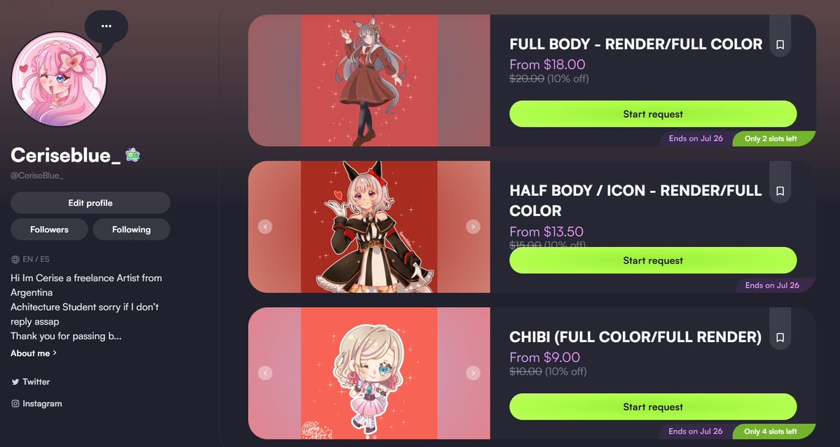 CeriseBlue_'s tweet photo. [RTs and ♡ appreciated!]

♡ commissions are open! ♡

please check my VGen page for details and ToS: https://t.co/iT2jVN3vRu

feel free to DM me here or on discord if you have any questions 🫶 https://t.co/UjOsZKVIxy