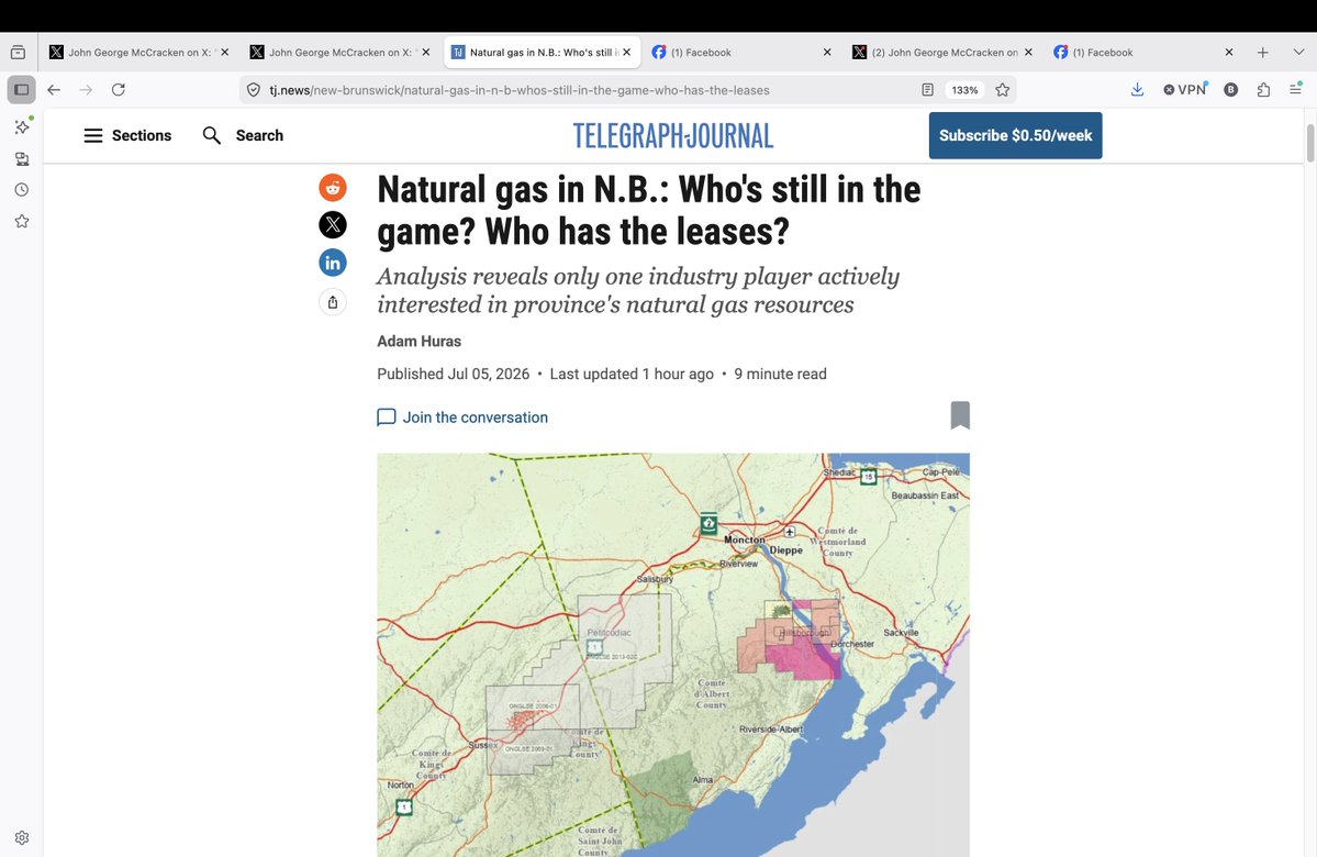 BigJMcC's tweet photo. @TimHoustonNS @ChenderClaudia @SeanFraserMP @EcologyAction @NSwilderness @RobinTress @SierraClubCan @tarynalgrant @nsgov @NSNDP @nspc @Tim_Bousquet @danahlstrand @StephTsicosCTV @adamhuras Headwater Exploration, previously known as Corridor Resources, is still quietly bringing in roughly $20M in revenue annually from its 32 producing shale gas wells northeast of Sussex.
#NoFrackingWay #Fracking #PeakerPlants #DrillBabyDrill
https://t.co/cJtNzIR9QI https://t.co/QSEP2yBHMk