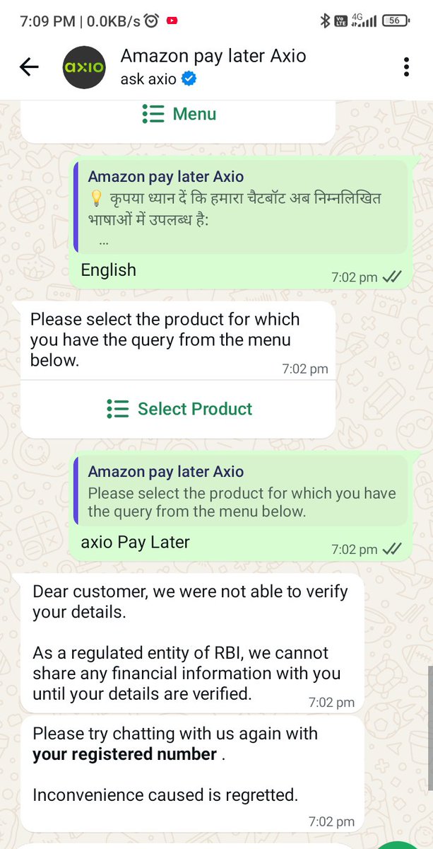 manishverma8876's tweet photo. @amazonpay FYI- I have contacted with axio with the same number which is registered with amazon. https://t.co/pkclz9KrJI
