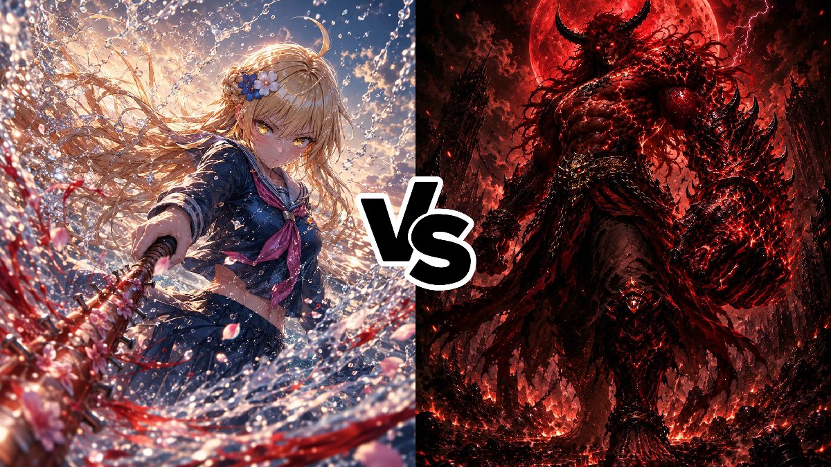 SKYRED_AI's tweet photo. 【【凛と咲く花】ベルフルール VS 魔王軍【赤鬼】桂木 一心】
ベルフルールは、古びたレンガ造りの校舎の影から、ゆっくりと姿を現した。夕暮れの茜色が、彼女の銀色の髪...

⬇バトル結果をチェック！
https://t.co/jOSJfvqfI1
#オリキャラバトル https://t.co/Xmzn3RVWWa