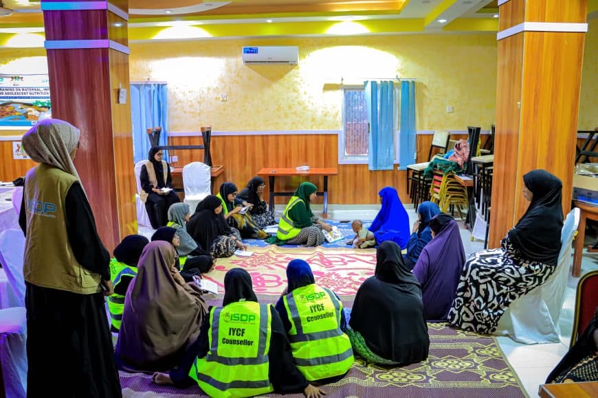 ISDPSomalia's tweet photo. Supported by the @shf_somalia , ISDP delivered a 5-day MIYCAN Refresher Training for frontline health and nutrition workers in Bosaso, strengthening quality nutrition services.

Thanks to the @mohplso, or its continued partnership.

#MIYCAN #Nutrition #CapacityBuilding #Bosaso. https://t.co/QS3NGUaLOm