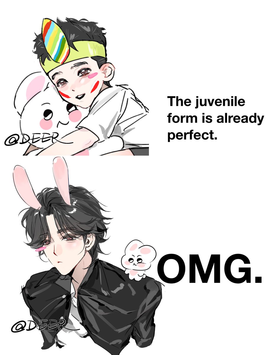 Deer__Lu__'s tweet photo. 🐱  🐶  🐰
I drew the style I've been wanting to draw for a long time and that I like.
#EXO #Kyungsoo #CHANYEOL #suho https://t.co/KgW1oWsEvI