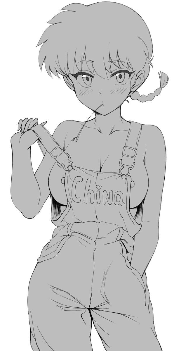 head_cha_la's tweet photo. Ranma in overalls https://t.co/ok3ZyHkZPY