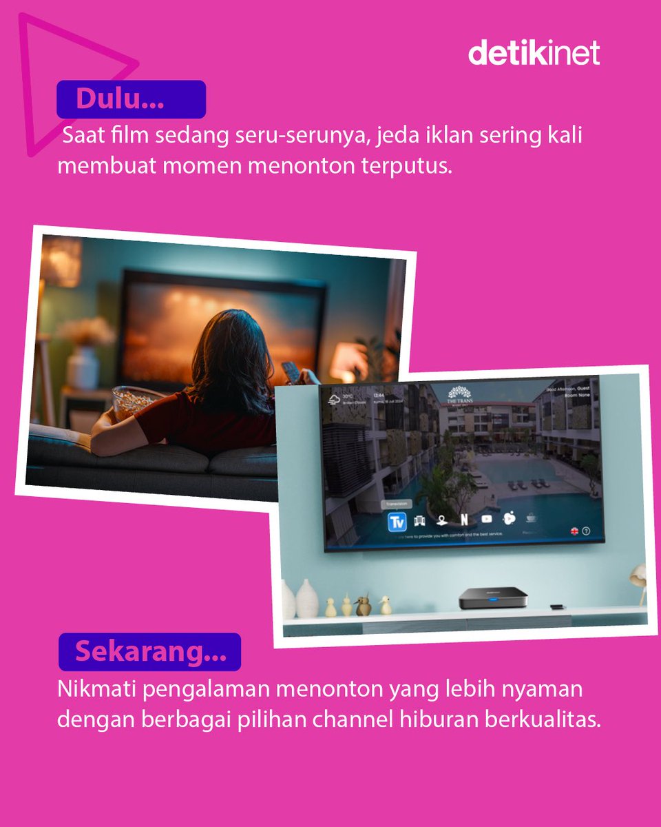 detikinet's tweet photo. Sekarang, pengalaman menonton sudah banyak berubah. Apa saja perbedaannya? https://t.co/pd4O1UbSbo