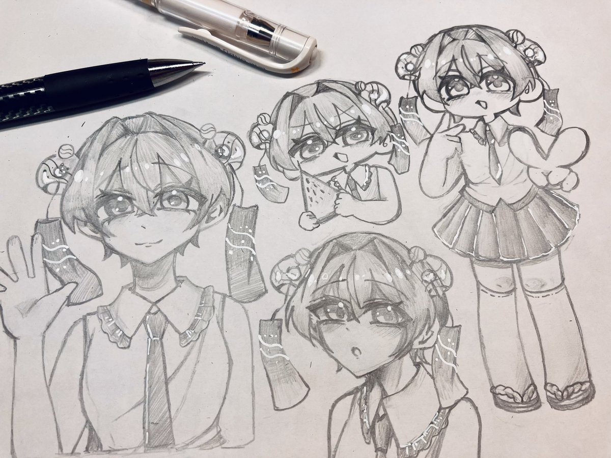 Koinatu02's tweet photo. 詰め込み絵！！！！
最高のアイデアをありがとうございます（ ;  ; ）♡風鈴ミク愛してます🎐💕
#初音ミク #イラスト #アナログイラスト https://t.co/63yPkCTbwW