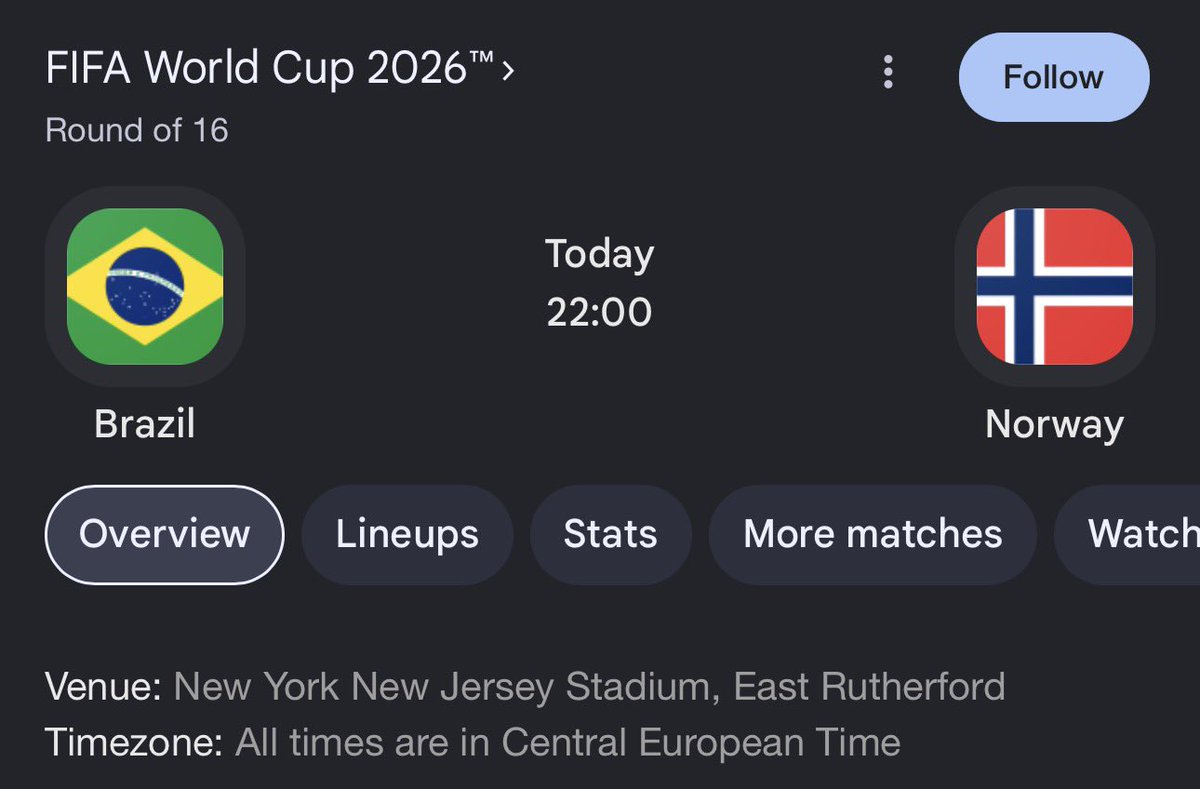 bishop_sobha's tweet photo. What are your predictions for this game.....

Brazil vs Norway ? https://t.co/2XNNNTGpYV