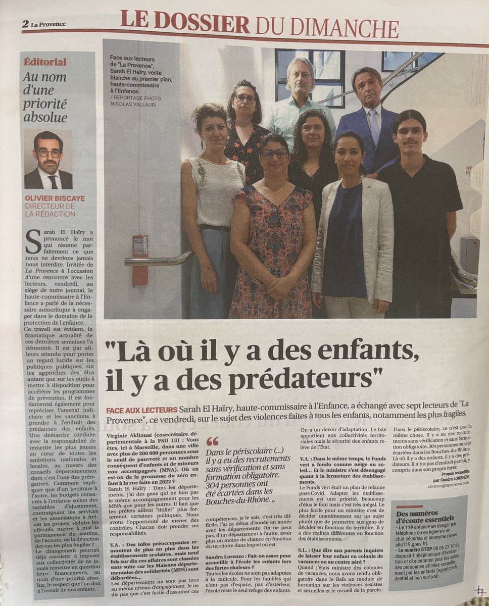 michel_amas's tweet photo. Rencontre avec Sarah El Hairy, haute-commissaire à l'Enfance, dans les locaux de la Provence.

Il faut fermer les sites sur lesquels les enfants sont livrés à la pédocriminalité et avant de mettre en œuvre la loi intégrale il faut recruter des milliers de magistrats.

Michel AMAS https://t.co/0KjV05Zztj