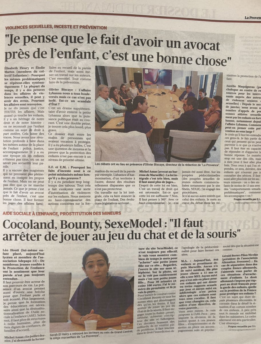 michel_amas's tweet photo. Rencontre avec Sarah El Hairy, haute-commissaire à l'Enfance, dans les locaux de la Provence.

Il faut fermer les sites sur lesquels les enfants sont livrés à la pédocriminalité et avant de mettre en œuvre la loi intégrale il faut recruter des milliers de magistrats.

Michel AMAS https://t.co/0KjV05Zztj