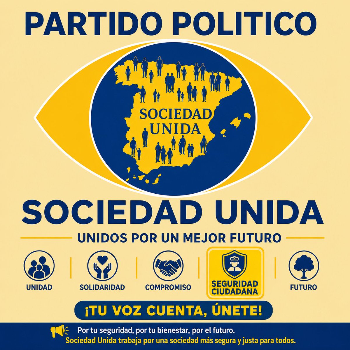 PartidoUnida's tweet photo. Garantizar la seguridad ciudadana exige invertir en quienes nos protegen cada día. Más medios, más seguridad.
#España #SociedadUnida 
#Andalucía #política https://t.co/pOK4Ld8Ffq