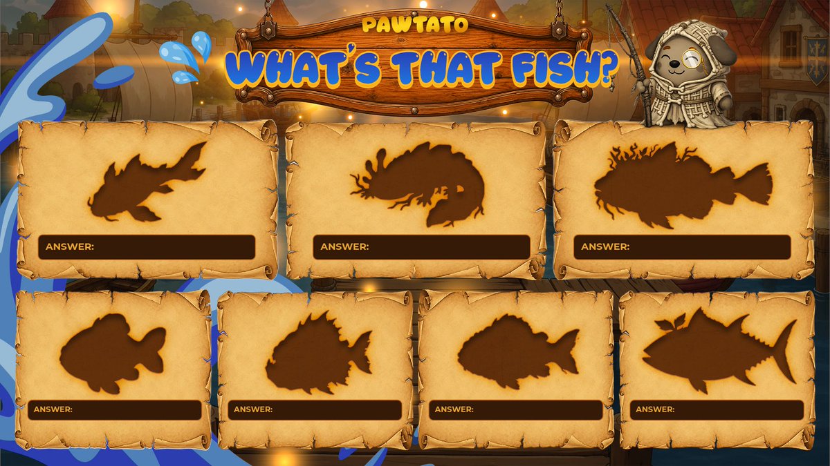 PawtatoFinance's tweet photo. It’s Sunday, and you know what that means, time to get hooked! 🎣✨ 

If you love fishing as much as we do, it's time to put your angler instincts to the test! Can you identify every fish? https://t.co/erRYzAGgER
