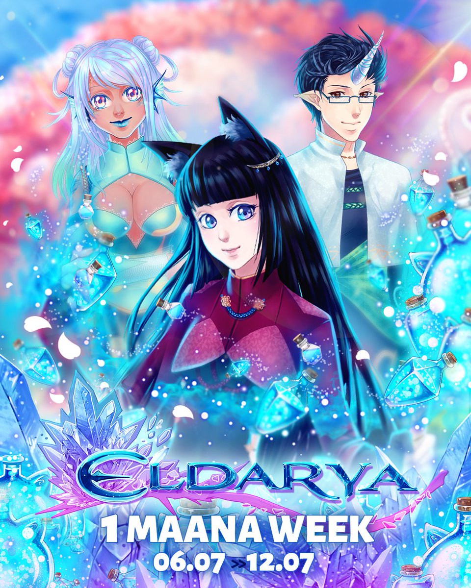 Eldarya_English's tweet photo. It's almost time… ⏳

💙 Starting tomorrow, enjoy the world of Eldarya for 1 Maana per dialogue instead of 2! https://t.co/9fPtEYJJep