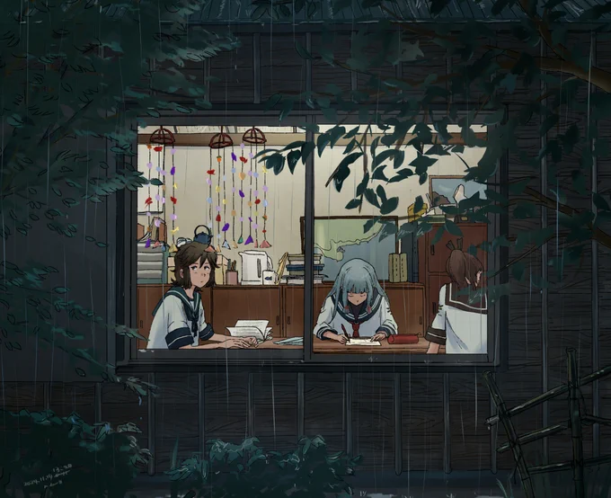 #みんなの背景絵を見せて