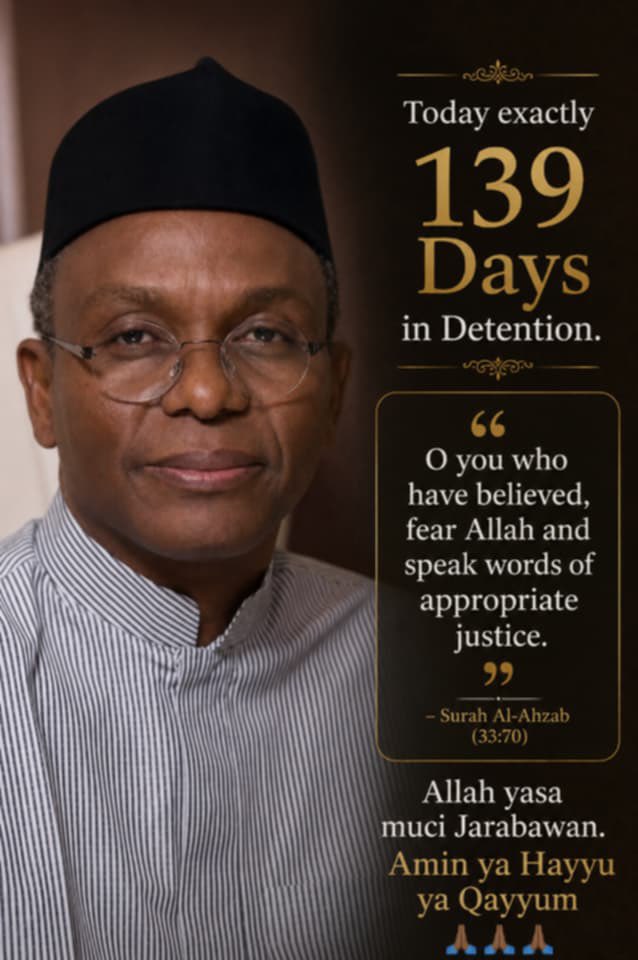 AAD_EL_Rufai's tweet photo. Today exactly 139Days @elrufai in Detention. 

"Justice is truth in action."  Where’s  the Justice?@ecowas_cedeao @amnestyusa @UN_HRC @Mediapart @FranceONUGeneve @realDonaldTrump @EmmanuelMacron @EUCouncil  #FreElrufai  

Allah yasa muci Jarabawan. Amin ya Hayyu ya Qayyum 🙏🏾🙏🏾🙏🏾 https://t.co/XG1TqDBa5B