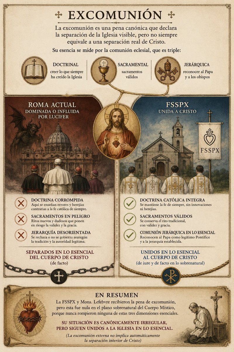 LtAgosta's tweet photo. @elhigadodmarita ¿Y si los que están excomulgados —místicamente— son el Papa, la mayoría de eclesiásticos y fieles?

¿Y si son ellos los que se han desconectado del cuerpo de Cristo por sus herejías y modernismos?  ¿Y si por eso atacan a la verdadera Iglesia? https://t.co/foHDbAqJ7w