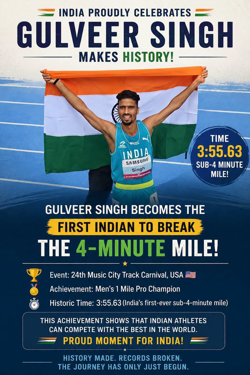 jat_devta's tweet photo. जाट का रुकका सबते ऊंचा ⚔️👳🏻‍♀️

A Jat boy from West UP became the first Indian to run a mile in 4 minutes. 🥇 https://t.co/MIjuDVbaRp
