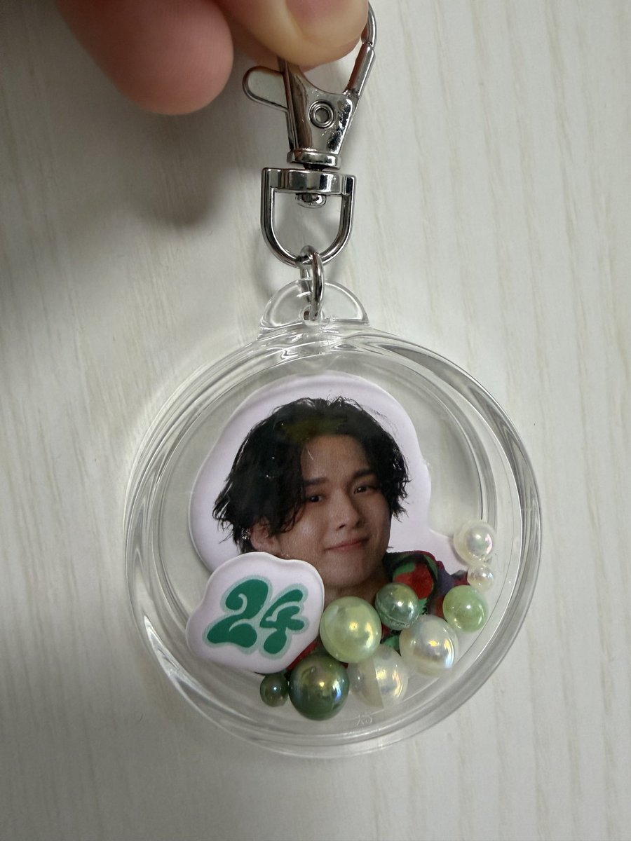 std_rkd's tweet photo. ぷっくりシールシャカシャカキーホルダーにしてみた☺️🫶
家にあった物しか入れてないから後で足そうかな🥰 https://t.co/46GxGRPUIv