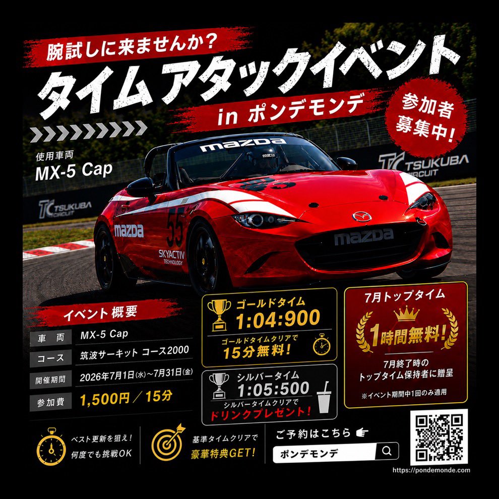 ponde7415's tweet photo. 🏁 7月タイムアタック開催中！

ランキングが少しずつ埋まってきました🔥

現在のトップは…
🥇 アレンスカヤさん
⏱ 1:04.732

まだまだ7月は始まったばかり！
あなたの名前もランキングに載せてみませんか？

ご予約はこちら👇
https://t.co/fbOtBhu8j4

#栃木 #シミュレーター #小山 #栃木 #宇都宮 https://t.co/P2H3836Hck