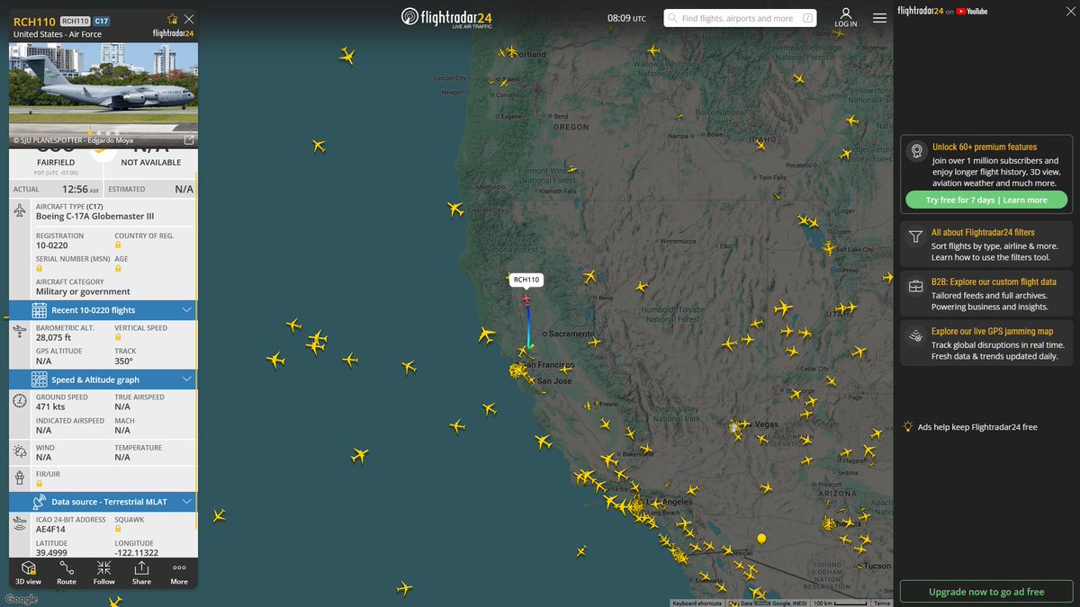 AIYeyENGDdJkjTr's tweet photo. July 5, 2026
#Fairfield Travis Air Force Base #Anchorage Elmendorf Air Force Base #Fairfield Travis Air Force Base ==> #Fort Lewis, Washington
#RCH110 #AE4F14 USAF C-17A Globemaster III https://t.co/dZhPUKDSr8