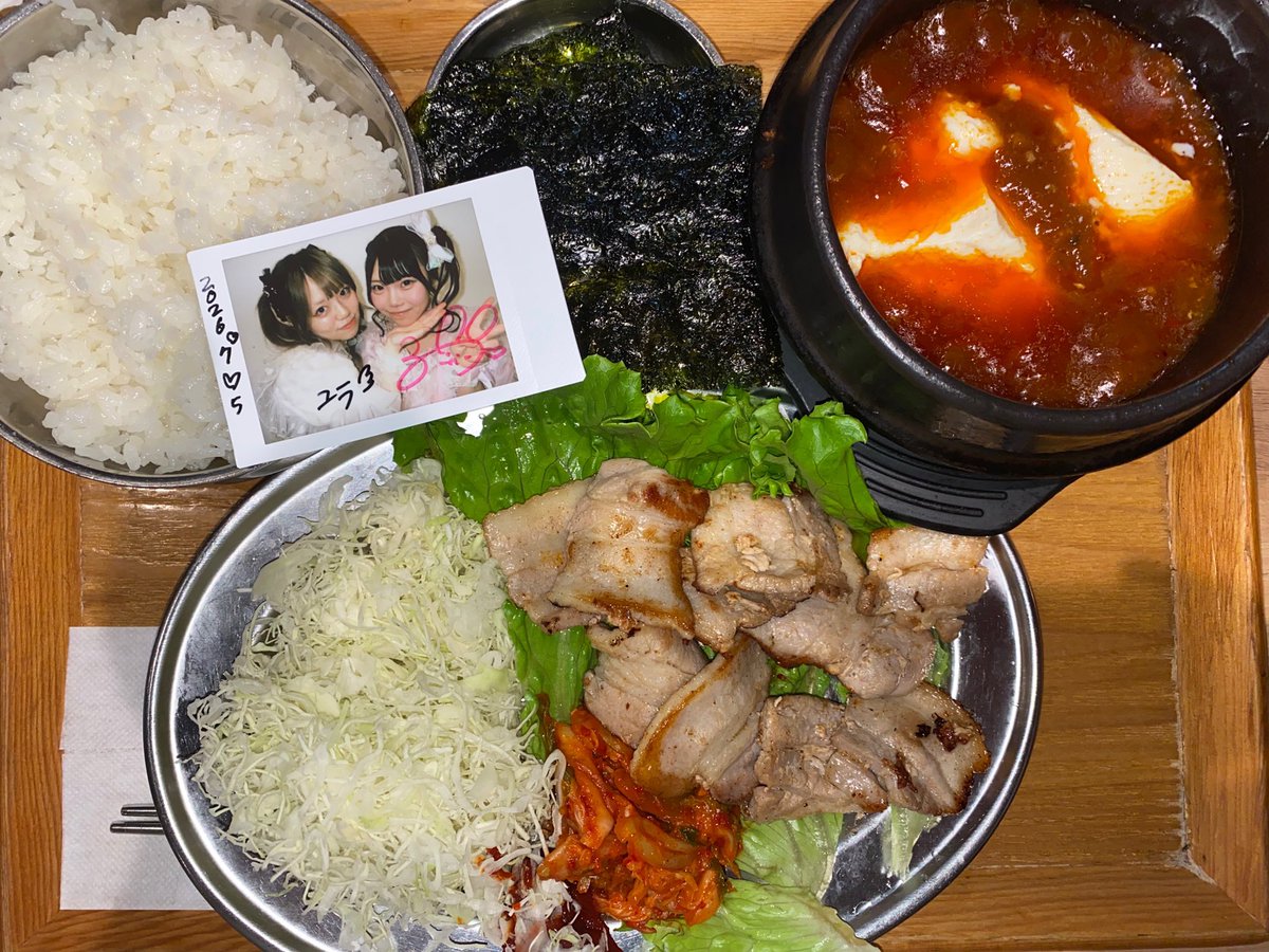taba0419's tweet photo. ライブ後に麻婆豆腐とサムギョプサル定食1,080円。麻婆豆腐美味しかった。 https://t.co/xpjQfsAKuK