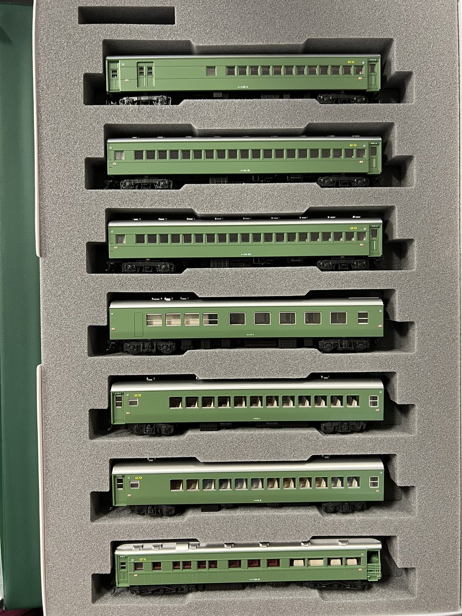 Nゲージ中古車、KATO『10-428 特急「つばめ」青大将 7両基本セット