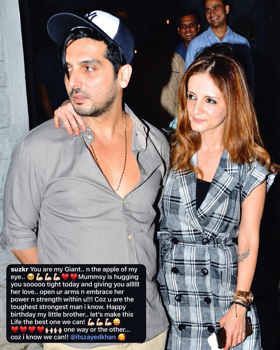 indiaforums's tweet photo. Sussanne Khan shared a heartfelt birthday note for brother Zayed Khan, calling him “my Giant” and “the toughest, strongest man I know.”
.
.
.
#SussanneKhan #ZayedKhan #BirthdayWish #SiblingLove #IndiaForums https://t.co/5XMKfu1BE3