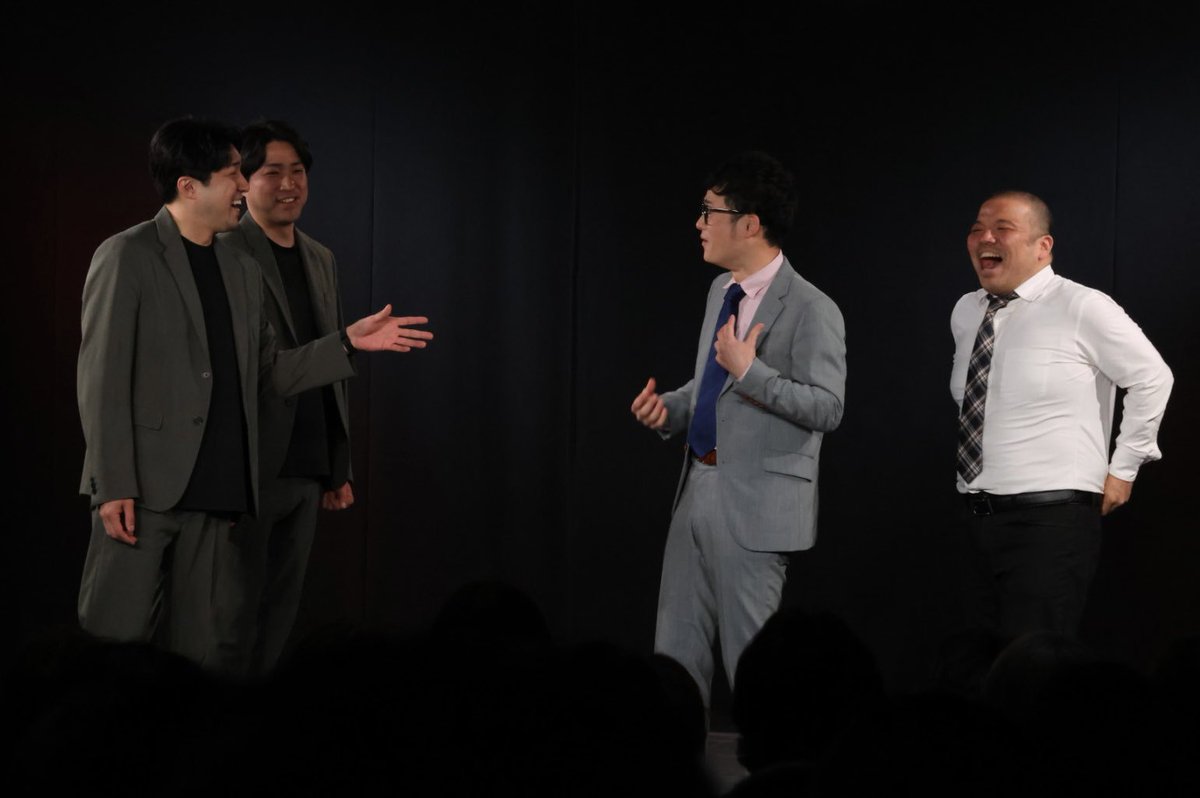 omiya_yoshimoto's tweet photo. 『#ダイタクの即漫倶楽部』

ご来場・ご視聴ありがとうございました🌟

同期のダイタクとセルライトスパが
その場で見たお題やワード、オチで即興漫才👬

後半の振り返りトークでは、
セルライトスパからもう1回出させてくれという言葉も😂

※セルライトスパは飛び出しのため、
終演後の写真はございません。

見逃し配信はこちら
→https://t.co/cfm8BiIFDg