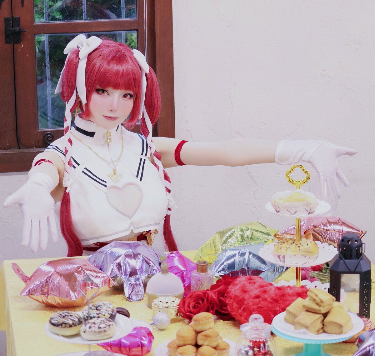 oyako_don_cos's tweet photo. ※ｺｽﾌﾟﾚ/Cosplay
【hololive/宝鐘マリン】

ㅤ     ⠀.⋆𝜗𝜚.†⋆🫖🍪🍩🍰🧁🤍.⋆𝜗𝜚.†⋆ https://t.co/u47dTsDtjI
