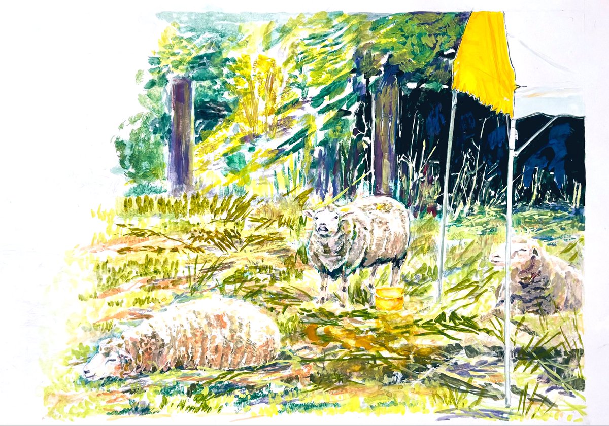rumisato2223's tweet photo. 『 羊たちⅡ (小岩井農場) 』
(watercolor on paper)

#羊 #小岩井農場 #絵 #水彩 #作藤瑠美 #アート #sheep #painting #watercolor #rumisato #art https://t.co/jfyhvoAQRE