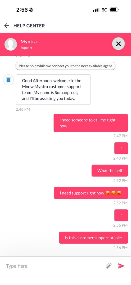nirajthakur45's tweet photo. Worst service by @MyntraSupport @myntra 
First delivery agents tried to scam then misbehave, now worst response by customer support https://t.co/tq1HIawsv8