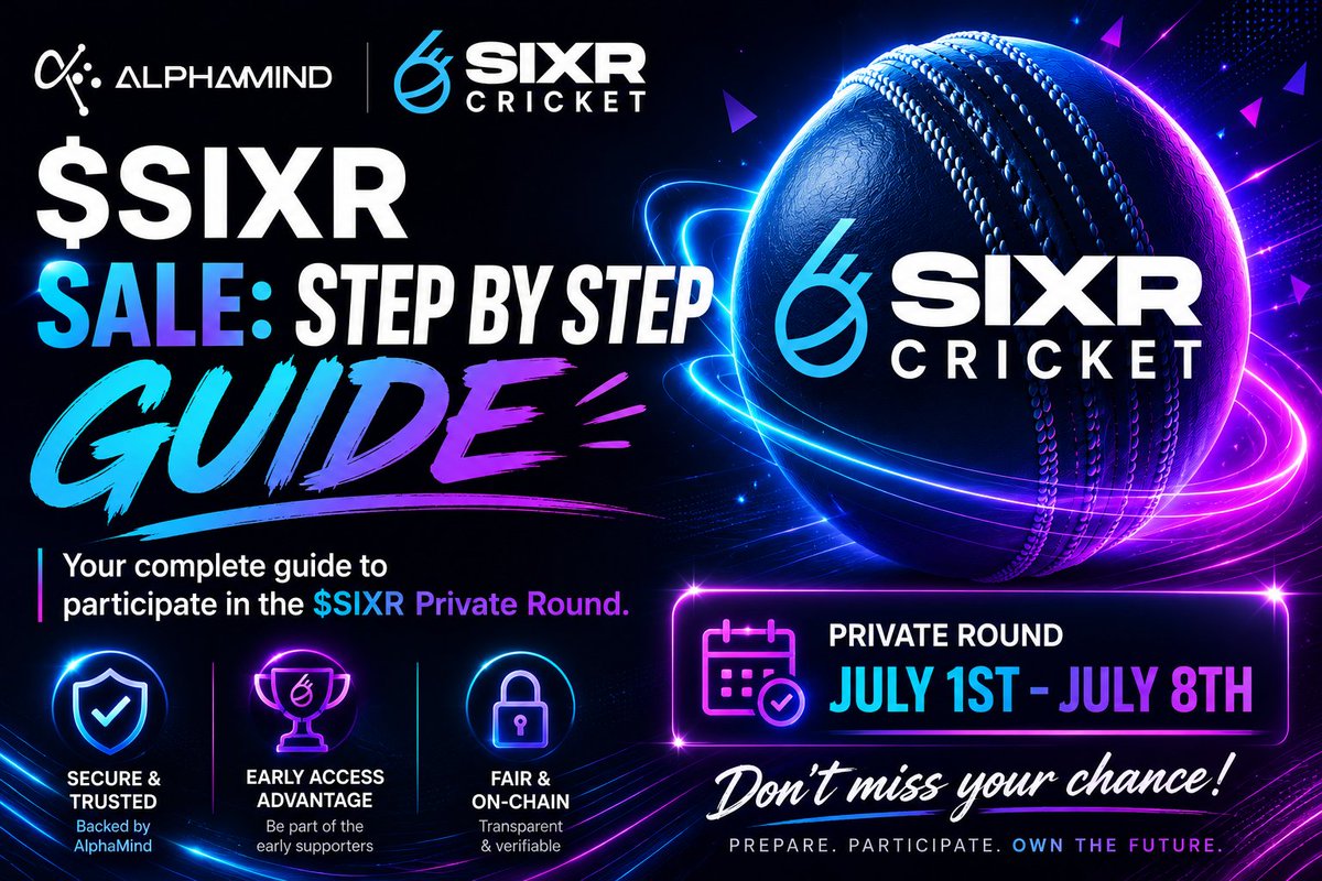 Alphamind_labs's tweet photo. 🏏 SIXR Public Round is LIVE on AlphaMind

Cricket has 2.5B+ fans globally.

@SIXR_cricket  is building a SportsFi ecosystem designed to bring that audience on-chain through gaming, rewards, collectibles, digital ownership, and future financial products.

Why people are watching 👇

🔥 315K+ followers
🔥 225K+ waitlist users
🔥 80K+ connected wallets
🔥 170K+ campaign participants
🔥 65K+ active users
🔥 30+ cricket celebrities onboarded
🔥 225M+ combined celebrity reach
🔥 Access to Bongo's 300M+ ecosystem
🏆 Built with the team behind World Cricket Championship 2 (100M+ downloads)

Links in 1st comment👇