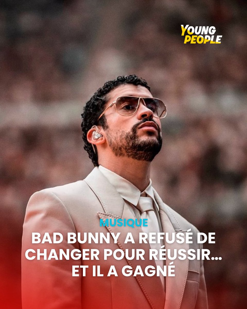 youngpeople_off's tweet photo. #BadBunny est à #Paris ce week-end ! L'occasion de revenir sur celui qui a brisé toutes les règles : là où Shakira devait chanter en anglais pour percer, lui a dit « no gracias ». Et il a gagné. 🎤🇵🇷

📸 DR https://t.co/eJcX5U4KsT
