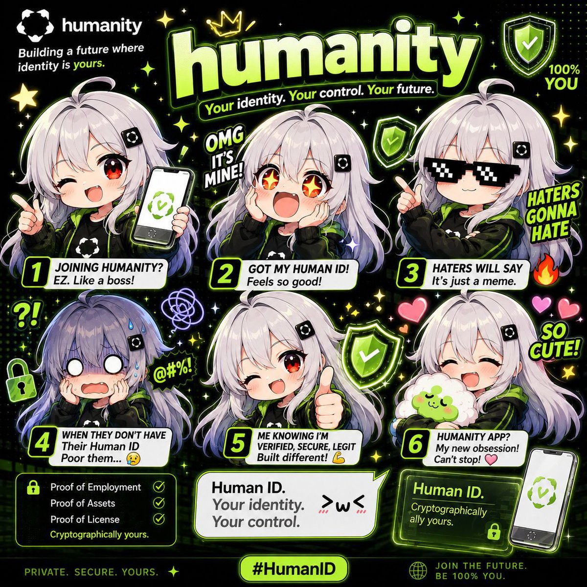 queengestella's tweet photo. 🔥 One ID. Endless possibilities.
Privacy in your hands, identity under your control.
The future starts with Humanity. 💚
@Humanityprot
#Humanity #HumanID #Web3 #DigitalIdentity #PrivacyFirst https://t.co/ofbToxZsbH